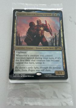 Magic: The Gathering Captain America, Living Legend - Box Lunch Promo FOIL NEW SEALED