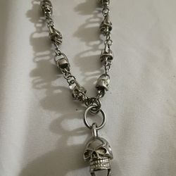 Stainless Steel Skull Necklace