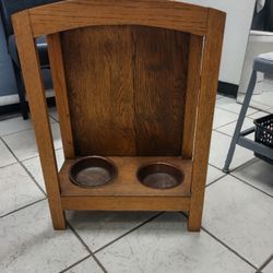 Real Solid Wood Dog Feeder