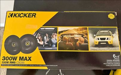 Kicker 6.5" coaxial speakers, brand new in box