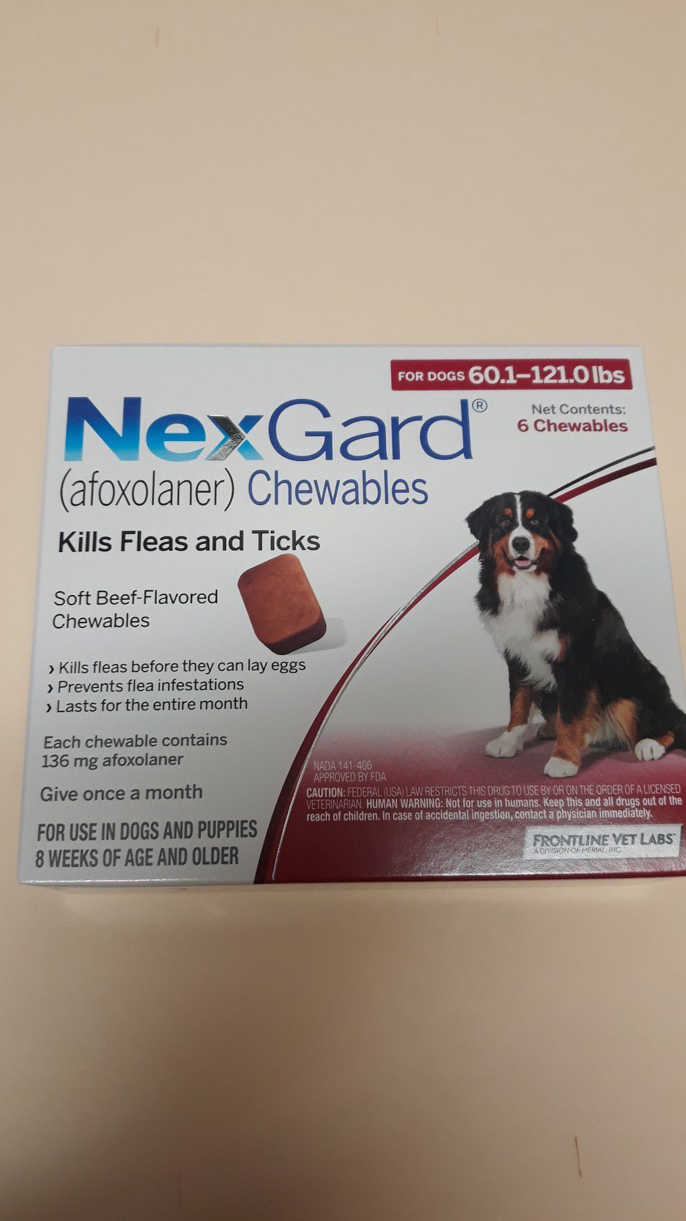 Nexgard 6 month supply (60-120lb)