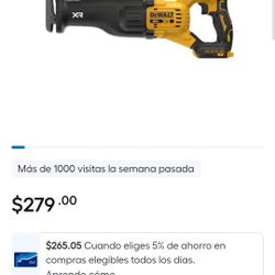 Dewalt 20v Xr Sawzall Tool Only 