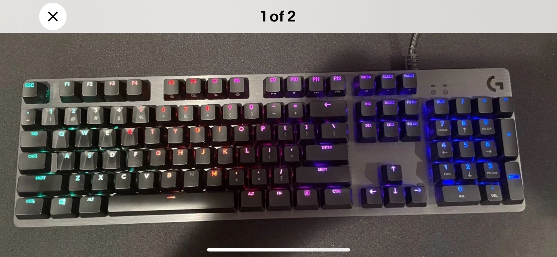 Logitech G513 Carbon LIGHTSYNC RGB Mechanical Gaming Keyboard with GX Blue Switches - Clicky