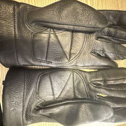 Black Leather Gloves