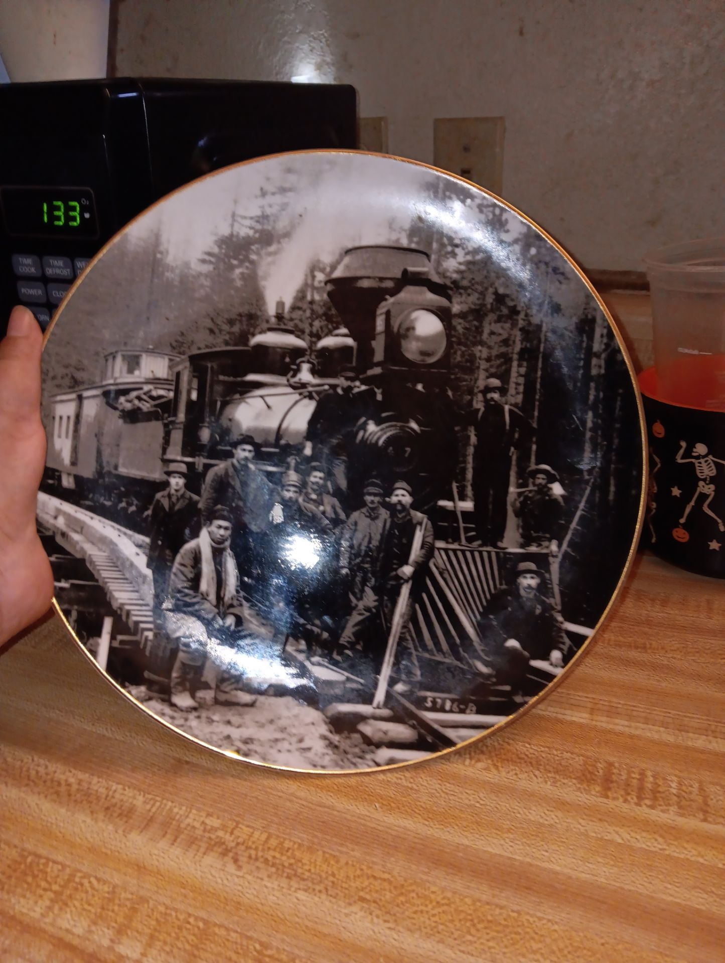 Plate,BNSF railway dinner size,color in description.