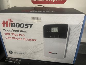 New HiBoost, 10K Plus Pro, Boost Your  Bars, Cell Phone Booster