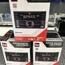 Dual Electronics XD28BT, Car Stereo Head Unit, Double DIN with Bluetooth, 7-Character LCD, New