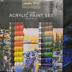 Twenty four color acrylic paint set