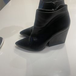 Loeffler Randall Black Bootie Heel Women’s Leather Sole, Size 7.5