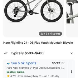 Haro 24 Bike Kids Disk Brakes