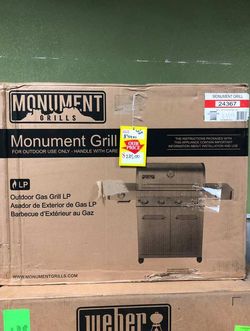 Monument Propane Gas Grill Stainless Steel 7 B