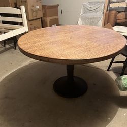 Round Wood Table 