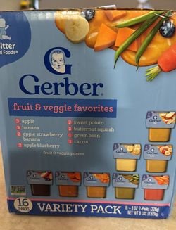 Gerber food natural for baby food and veggie favourites