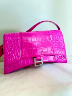 Authentic Pink Balenciaga Hourglass shoulder bag