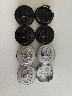 4PC TOYOTA WHEEL RIMS CENTER CAPS /CHROME LOGO 57MM CAMRY COROLLA PRIUS Yaris