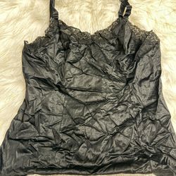 Black Silk Lingerie Top