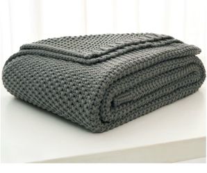 Chunky Cable Knit Throw Blanket