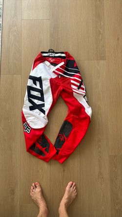 Fox Riding Pants Size 28 Red and White