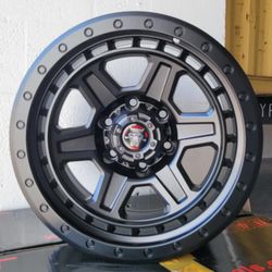 17X9.0 DIM 6x139 CB. MATTE BLACK WHEELS