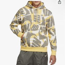Nike Men's Sportswear Allover Print Futura Club Hoodie Medium