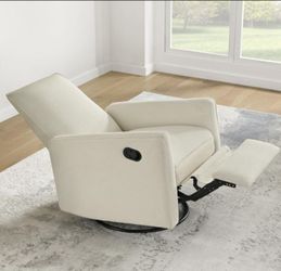 KISLOT Cream Swivel Glider Nursery Recliner Chair