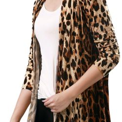 Women’s Lightweight Leopard Print Jacket - Large