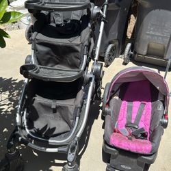 City Select Double Stroller By Baby Jogger + All Attachments