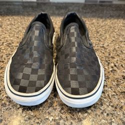 Black Checkered Vans