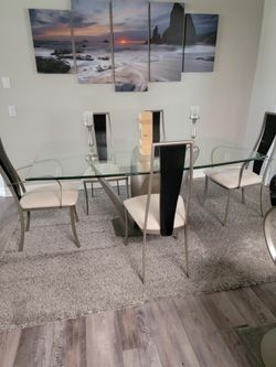 Dining Table With Chairs And Two Bar Stool Chairs