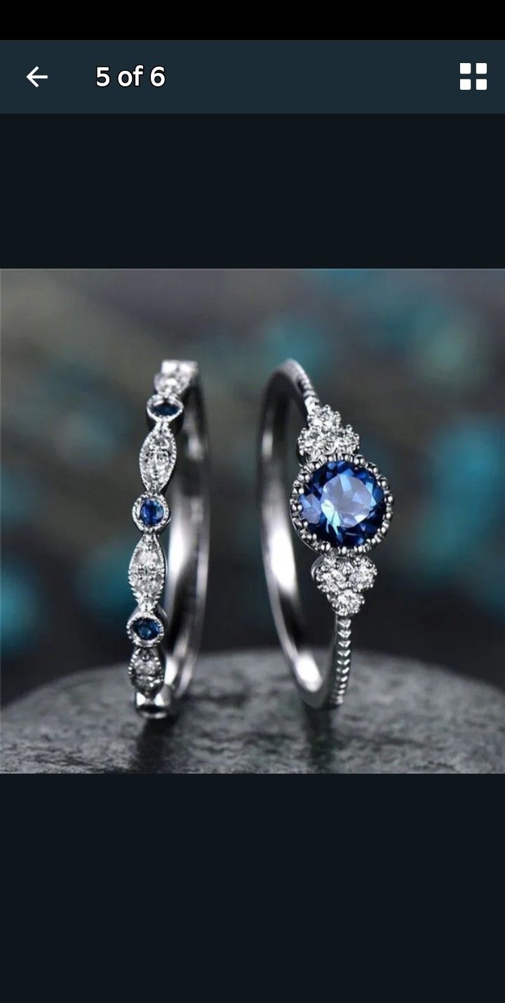 S925 Sterling Silver Set Of Rings