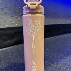 Name And Birth Flower Decal 