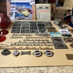 Durant Packard Thunderbird Car Emblems Motor Badges Glass Reflector Car Show Plates 