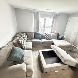 Ashley Couch With Ottoman 