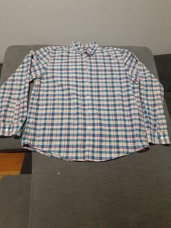 LL Bean Signature Plaid Cotton Flannel Slim Fit Long Sleeve Mens SZ XL