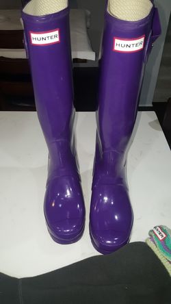Hunter rain boots &hunter socks 8m/9f