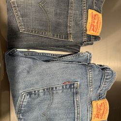Men’s Levi’s  Jean’s  513 W36 L 32 Two Pairs