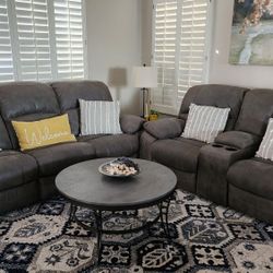 Ashley Furniture Power Reclining Sofa And Loveseat