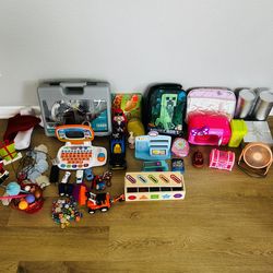 Kids Toy Lot! IQCREW Microscope, VTech Laptop, Minecraft Lunch Bag & More