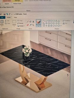 Marble glass table gold base