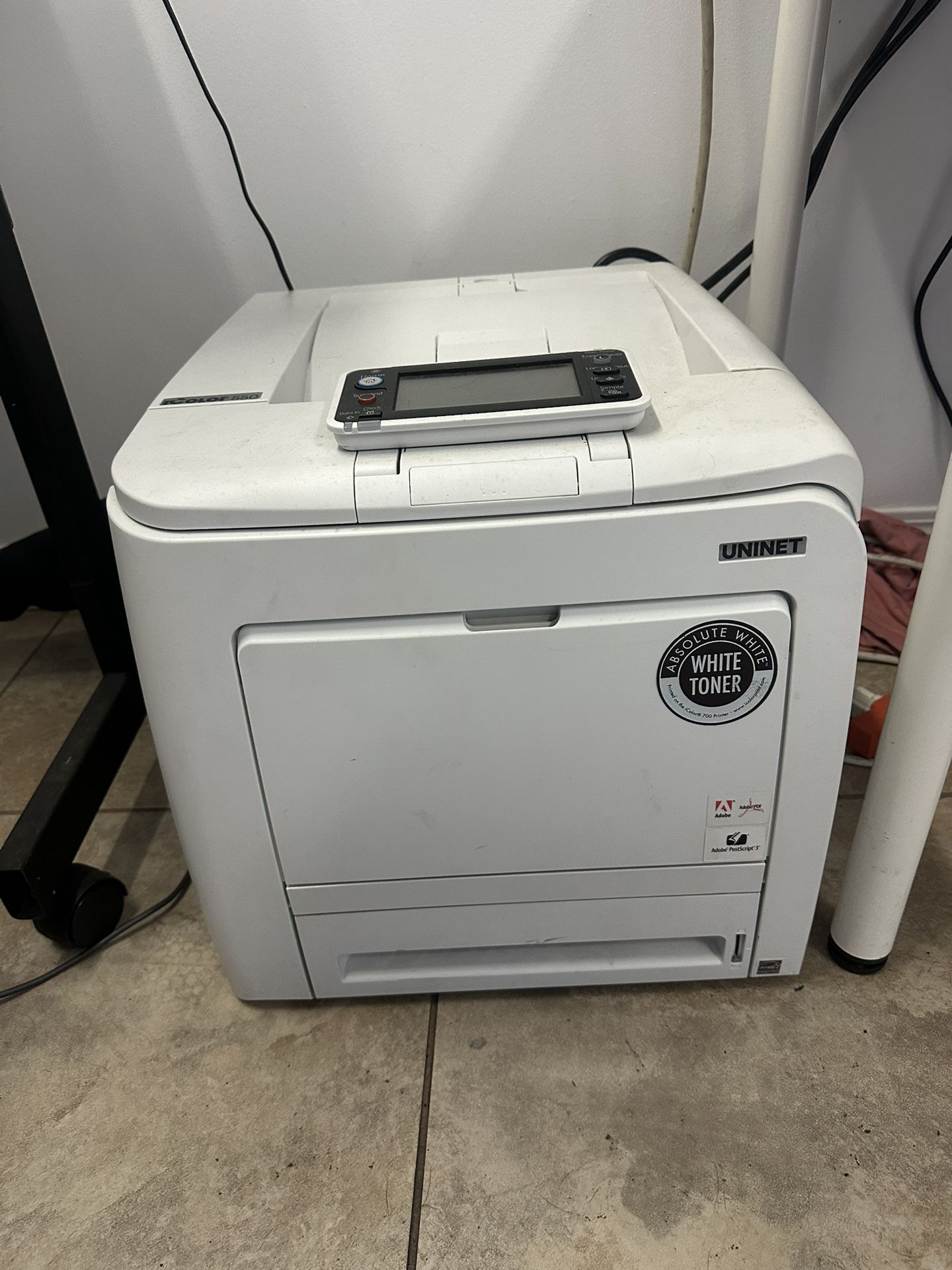 Uninet icolor 550  White Toner Printer For Apparel And Computer.