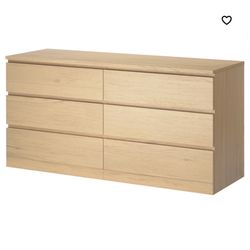 Malm 6 Drawer Dresser