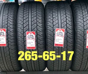 4 used tires 265/65/17 Dunlop AT20