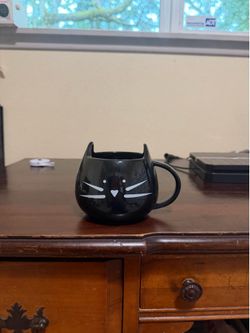 Cute Cat Ceramic Coffee Mug Cat Shaped Black