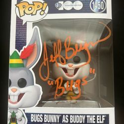 Jeff Bergman signed Bugs Bunny “Buddy The Elf" WB 100 YR Special Edition Funko