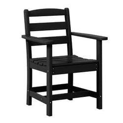 ❤️‍🔥 #1 All-Weather Plastic Outdoor Patio Dining Arm Chair, Black. White brown  blue $100