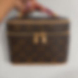 Brown vanity bag