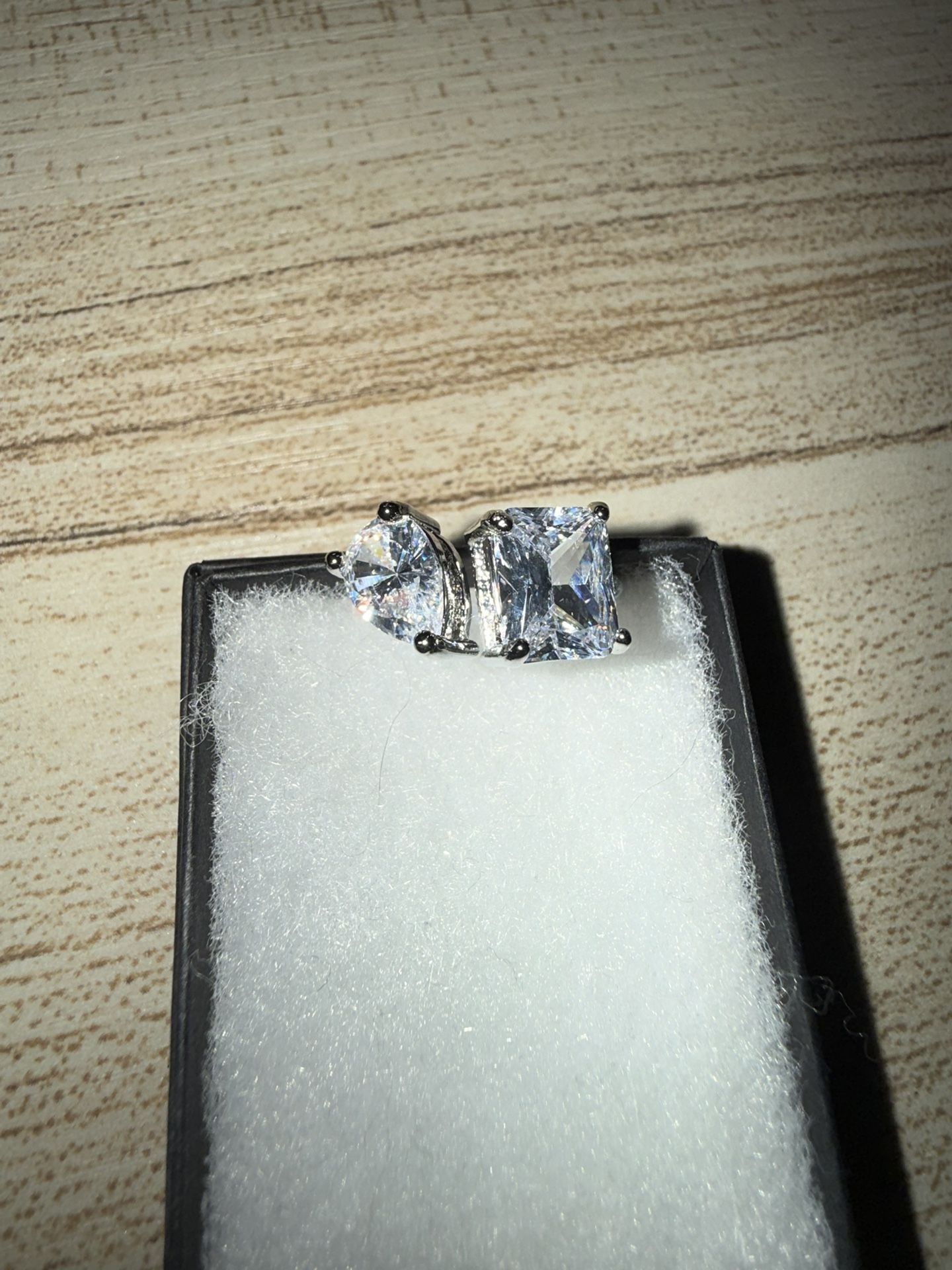 Pear And Square Shaped Moissanite Ring (adjustable)