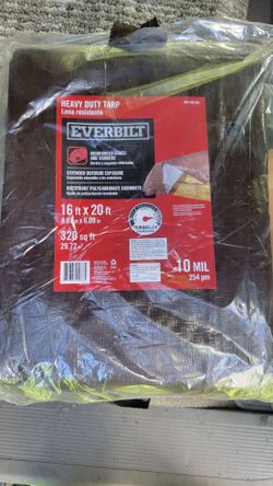 2 Everbilt Heavy Duty Tarp 16x20 ft