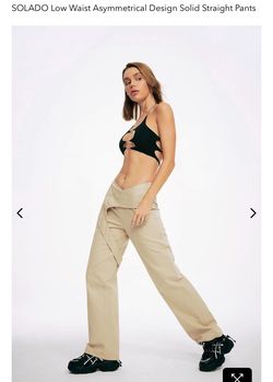 Solado Asymmetrical Tan Pants