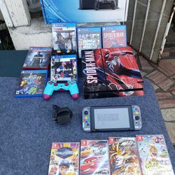 4 Sealed Games & Nintendo Switch V2 256GB 2020 Combo $300! Or $300! SPIDER man PS4 500gb with Box, 6 Games n 2 Controller